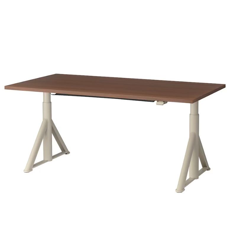 新品 IKEA イドーセン デスク 昇降式, ブラウン/ベージュ セット商品  