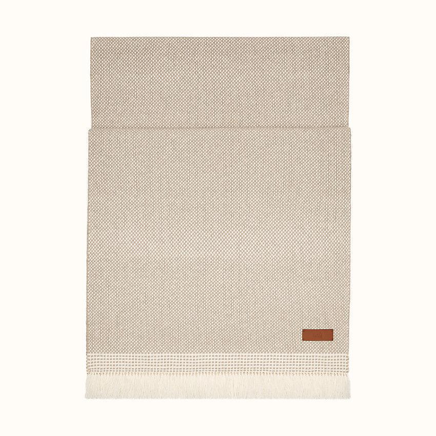 HERMES エルメス レディース マフラー カシミア ロゴ ベージュ HERMES エルメス レディース マフラー カシミア ロゴ ベージュ
