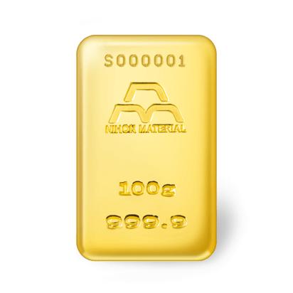 純金 インゴット 24金 Au 100g ゴールド バー 日本マテリアル 新品 K24