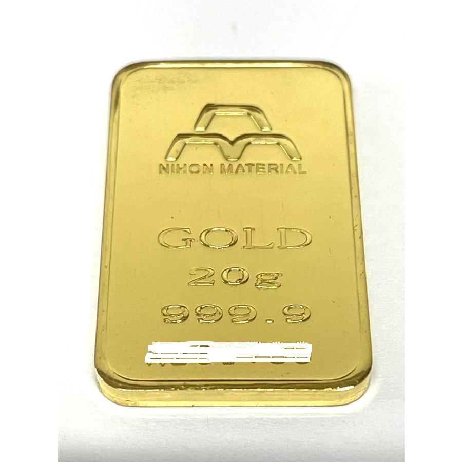 新品 純金 インゴット 24金 Au 20g ゴールド バー 日本マテリアル K24