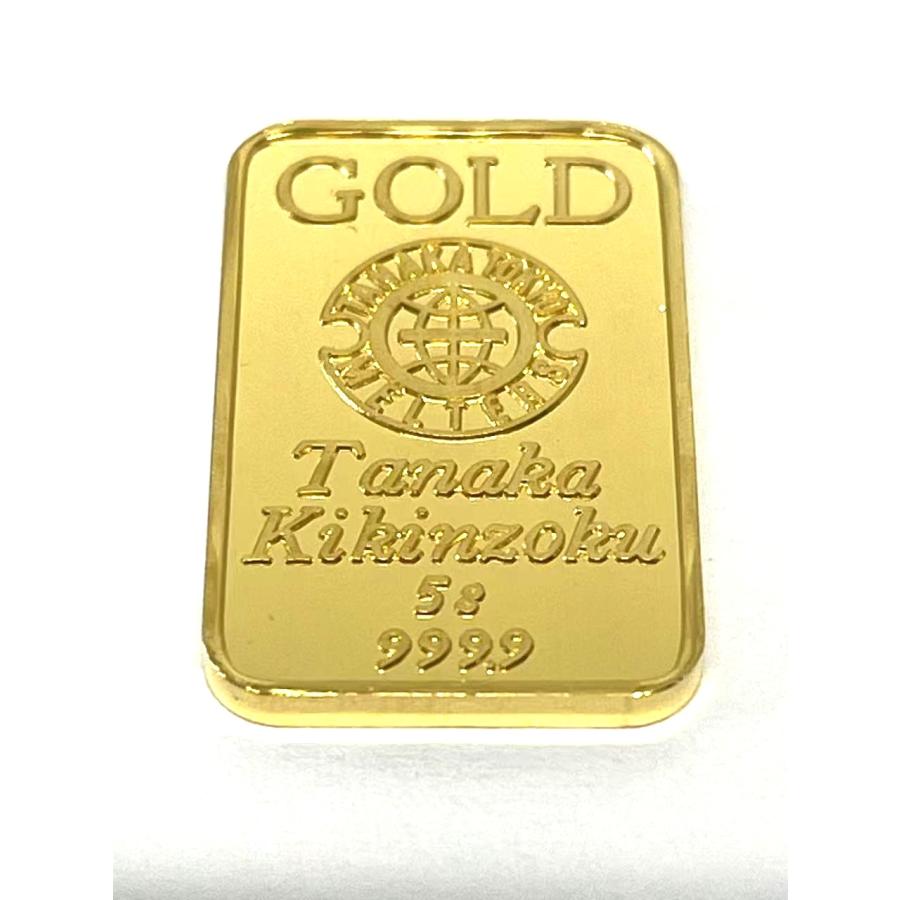 新品 純金 インゴット 地金 Au 5g 田中貴金属 金塊 24金インゴット 金