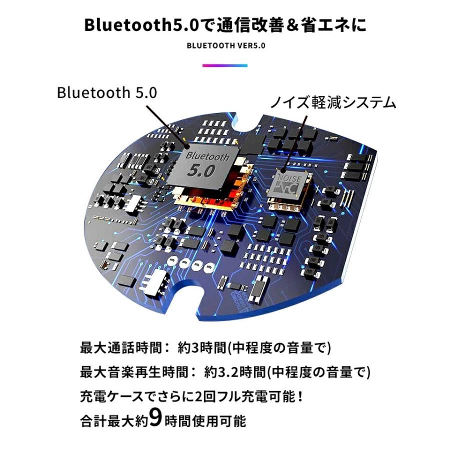 ワイヤレスイヤホン Bluetoothイヤホン XG13 タッチ式 充電ケース