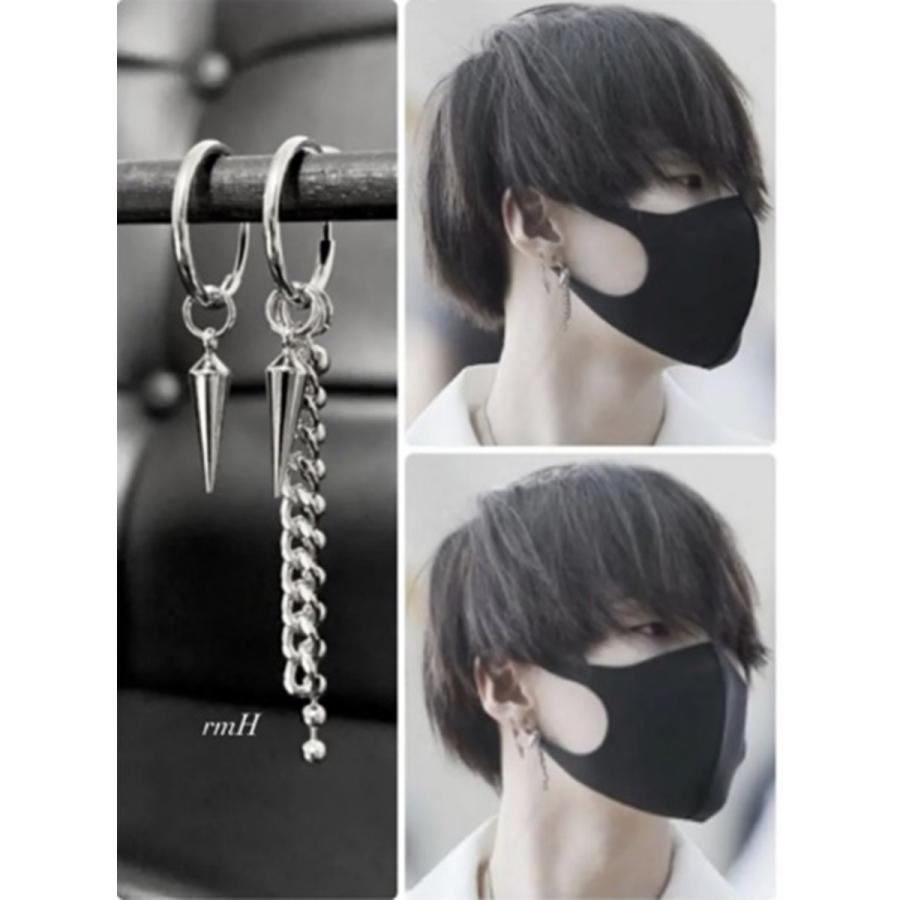 Wスパイク イヤリング セット シュガ Suga Bts バンタン ピアス 韓国 おしゃれ 流行り 安い 可愛い かっこいい 直輸入品激安