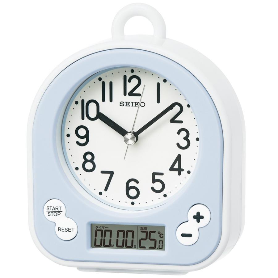 セイコー SEIKO BZ358L 置き時計 タイマー機能 ステップムーブメント アラーム 防水 温度計｜ippin-seiko-clock