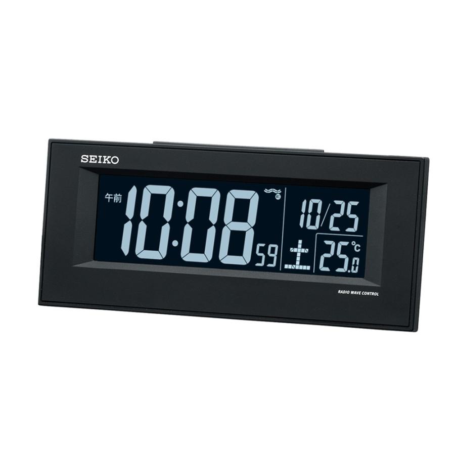 セイコー SEIKO DL209K 目覚まし時計 電波時計 デジタル アラーム LED カレンダー 温度計 スヌーズ｜ippin-seiko-clock