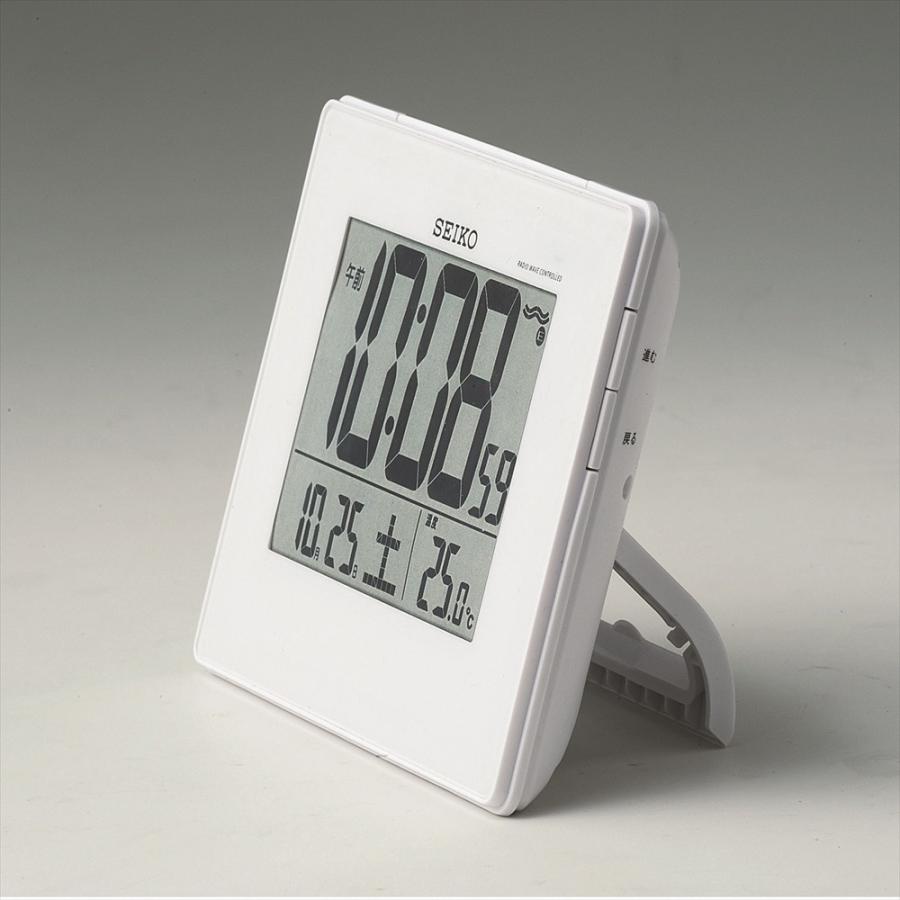 SEIKO セイコー SQ697W 目覚まし時計 掛置兼用時計 壁掛け時計