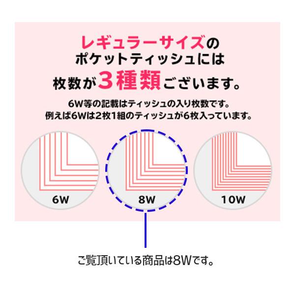 ポケットティッシュ 8W ドット 柄 水玉 3000個 販促用 広告用 ノベルティ ポケット付き 送料無料｜ippin-store｜02