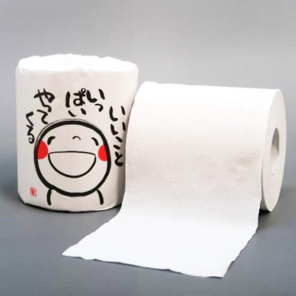 林製紙 トイレットペーパー 個包装「笑い文字 いいこといっぱい
