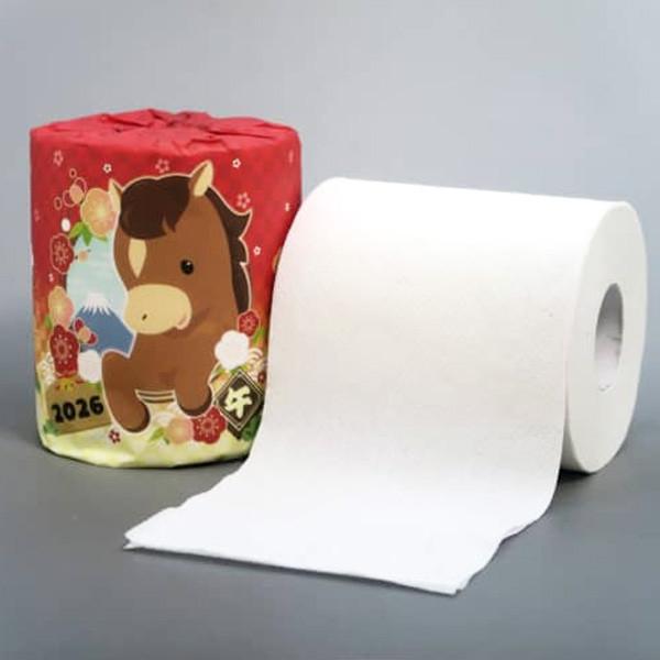 林製紙 2026 御年賀 トイレットペーパー 個包装「干支年賀 2R × 60