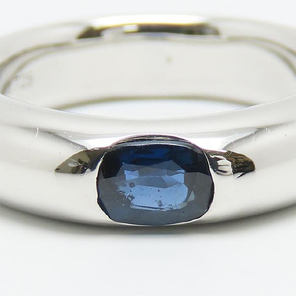 Pt900/K18サファイアリング0.76ctダイヤ付き 15号　ノーブランド K18/PT900天然サファイアリング