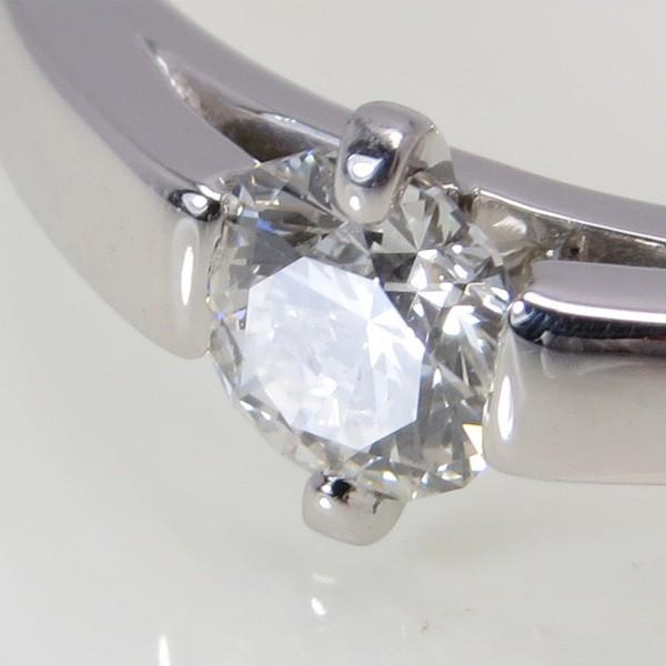 送料無料 Pt900 オクタゴンカット ダイヤモンド 0.309ct リング 10号 
