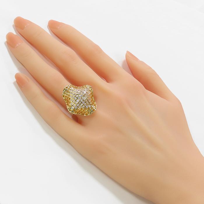 AREZZO 【アレッツォ 750 リング】約18.2g 12.5号 1.42ctダイヤモンド 