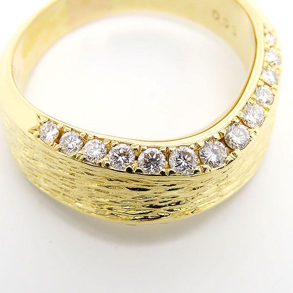 送料無料 ダイヤモンド リング K18 D0.53ct 16号 指輪 ジュエリー 宝石