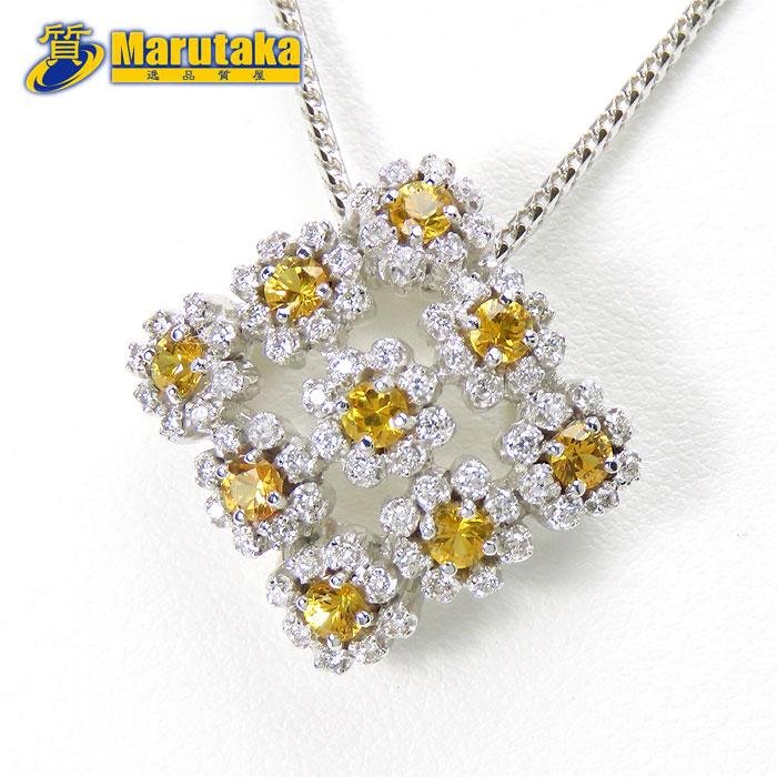 K18/750 ダイヤモンド お花 ネックレス