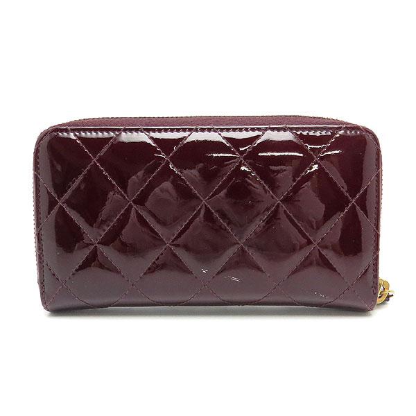 CHANEL（シャネル） 送料無料 エナメル ラウンドファスナー コンパクト