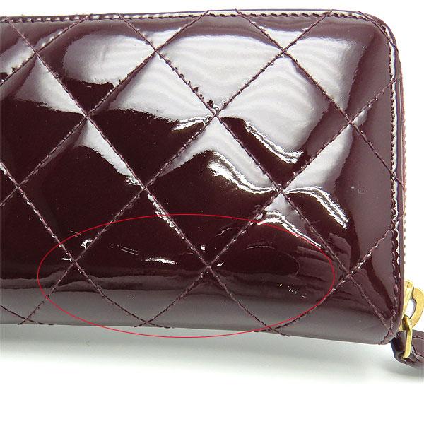 CHANEL（シャネル） 送料無料 エナメル ラウンドファスナー コンパクト