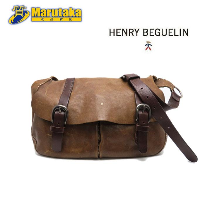 HENRY BEGUELIN エンリーベグリン ショルダー バッグ レザー ブラウン