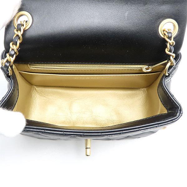 CHANEL（シャネル） 送料無料 ミニマトラッセ ラム ブラック チェーン