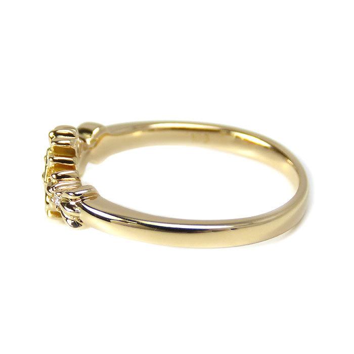 送料無料 K18 TAKE-UP ダイヤモンド リング 10号 ヴィンテージ風 18金