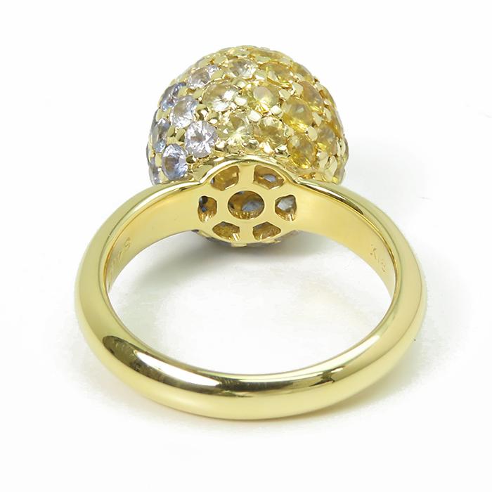 【18金】K18リング サファイヤ ダイヤモンド 18金 サファイア ダイヤモンド リング / K18 Sapphire diamond ring