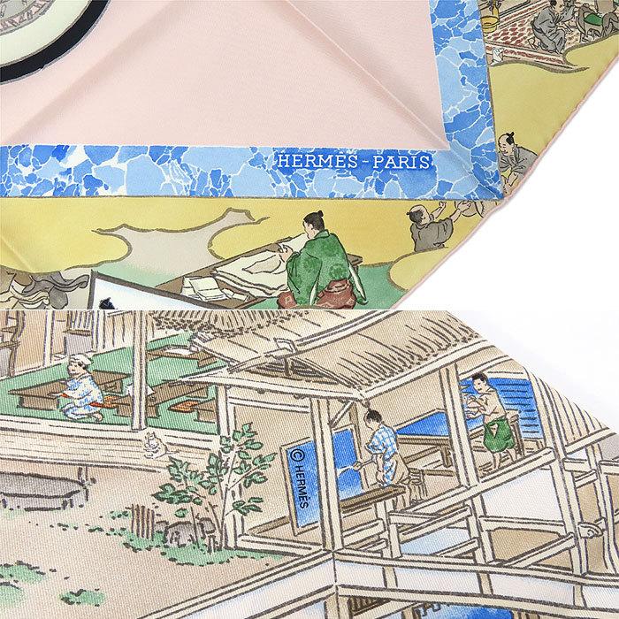 HERMES（エルメス） 送料無料 スカーフ カレ 90 山口晃 カレ絵巻