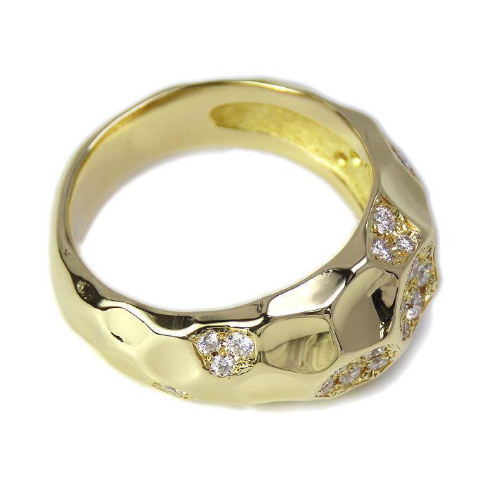 18k リング　美品 リング 指輪 13号 18金 K18イエローゴールド ダイヤモンド