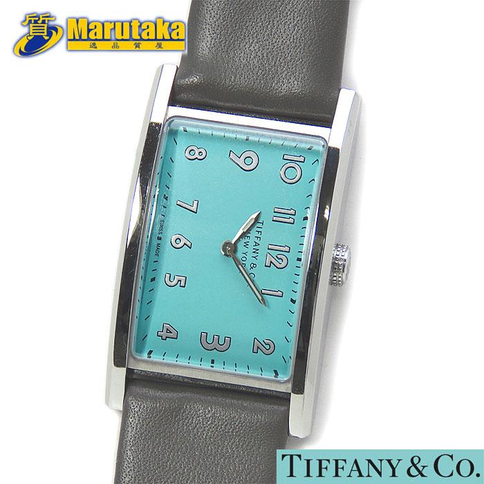 値下げ美品！TIFFANY&Co. イーストウエスト ティファニーブルー！ TIFFANY&Co. 送料無料 Tiffany&Co. イースト ウエスト ウォッチ