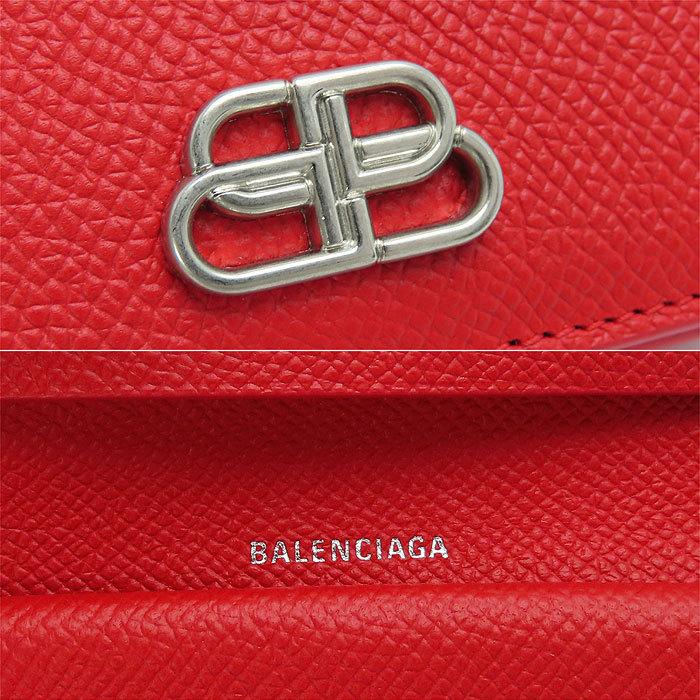 送料無料 バレンシアガ BALENCIAGA BB ロゴ コインケース付き 2つ折り 財布 601474 0OTXN レザー 赤 レッド×シルバー 逸品質屋 丸高｜ippin78marutaka｜07