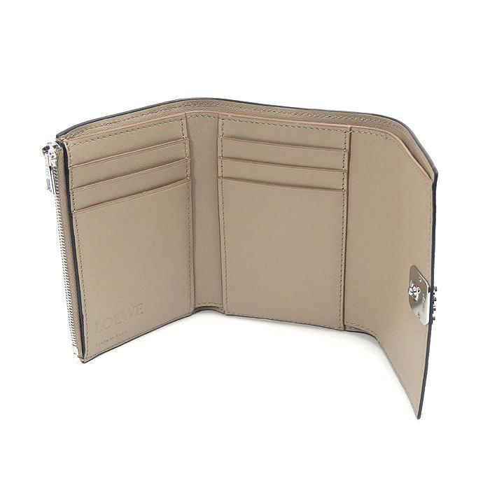 現行品✨LOEWE アナグラム バーティカル ウォレット スモール サンド 直営店☆LOEWE☆アナグラム バーティカル ウォレット スモール (LOEWE
