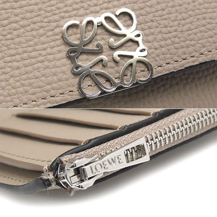 現行品✨LOEWE アナグラム バーティカル ウォレット スモール サンド 直営店☆LOEWE☆アナグラム バーティカル ウォレット スモール (LOEWE