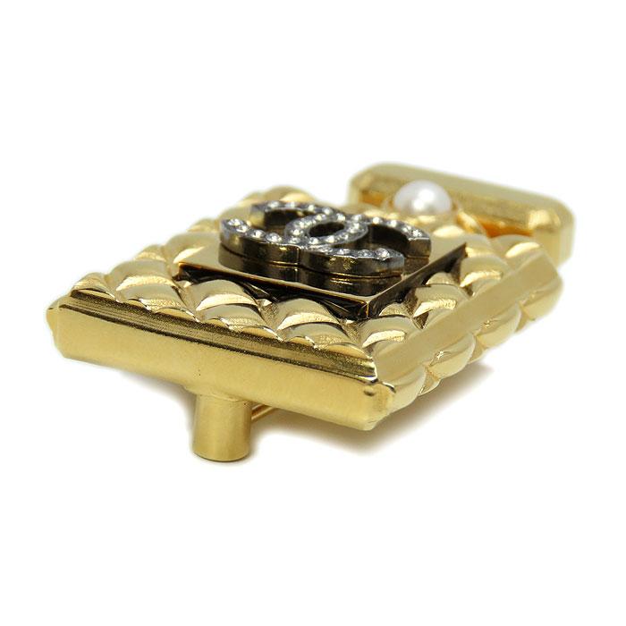 ★CHANEL ブローチ シャネル マトラッセブローチ ゴールドカラー シャネル ブローチ ゴールド CHANEL マトラッセ ココマーク