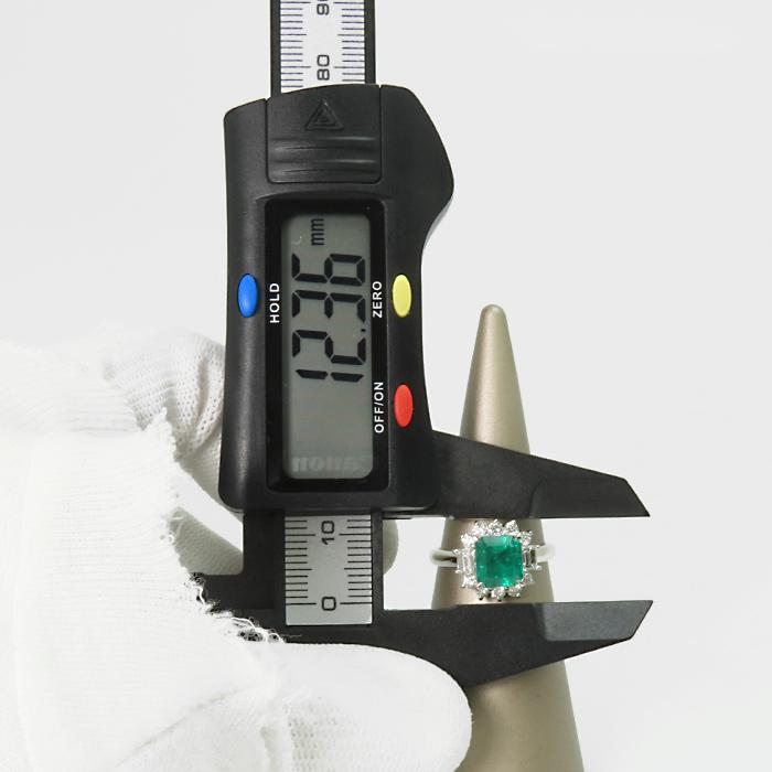 Pt900 1.88ctエメラルド リング】約5.9g コロンビア産 0.79ct