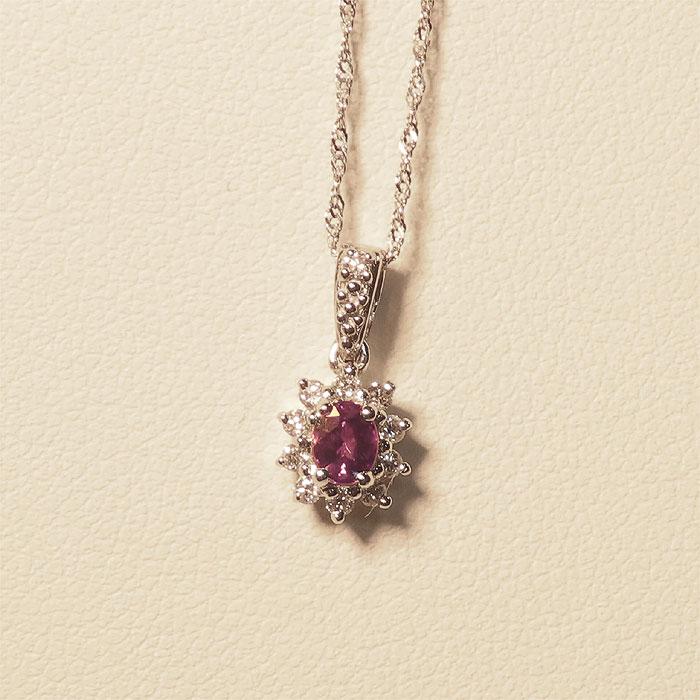 アレキサンドライト プラチナ ネックレス】0.16ct 鑑別書付