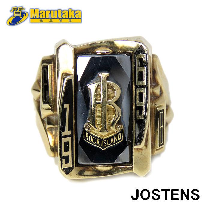 カレッジリング】JOSTENS ジャスティンズ社製 18号 10K グレー石