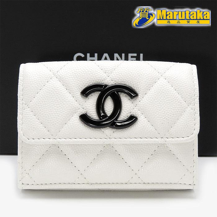 CHANEL マトラッセ ナノ 三つ折り財布 ホワイト　2023クルーズ ≪新品≫CHANEL シャネル 2023年クルーズコレクション マトラッセ