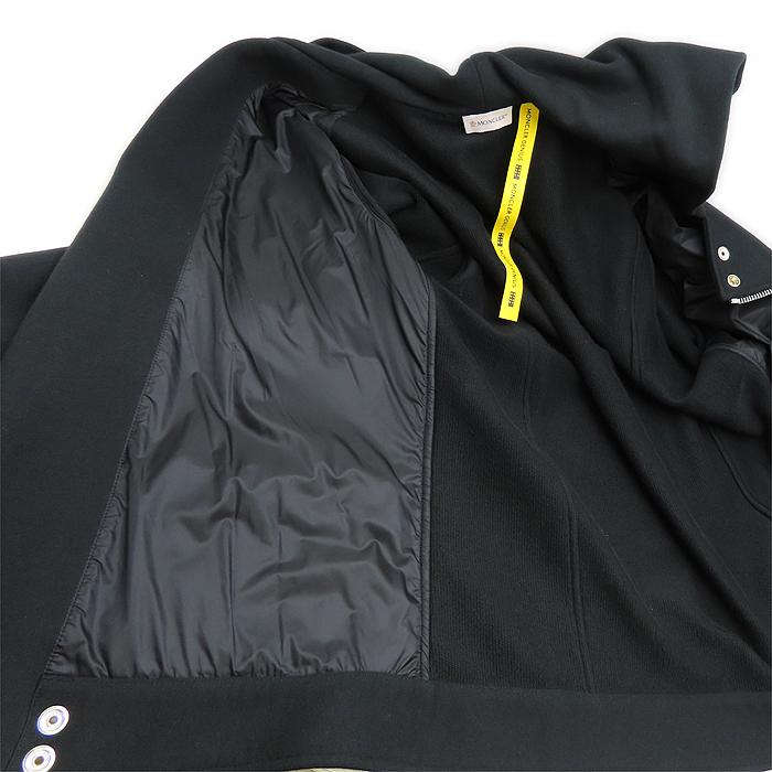 （美品）MONCLER　黒　シングルライダースジャケット 　L 美品）MONCLER 黒 シングルライダースジャケット L 【公式通販】
