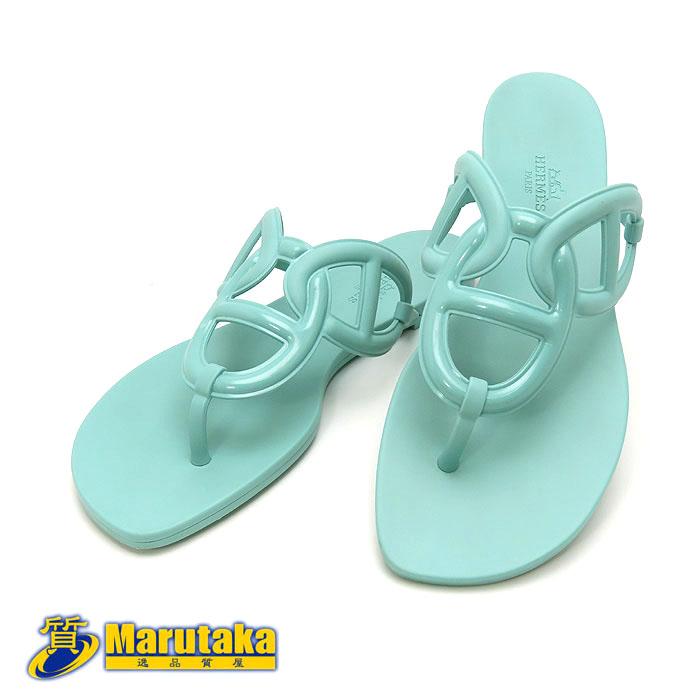 HERMES 送料無料 エルメス エジュリ ラバーサンダル #38 約24.5cm  