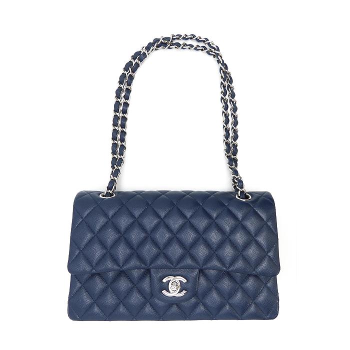 チェーンショルダーバッグ シルバー金具 キャビアスキン ノベルティ CHANEL（シャネル） 【シャネル】チェーンショルダー25 キャビアスキン