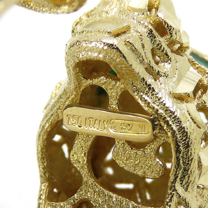 送料無料 750 K18 パンサー レオパード 豹 リング 13号 指輪 イエロー