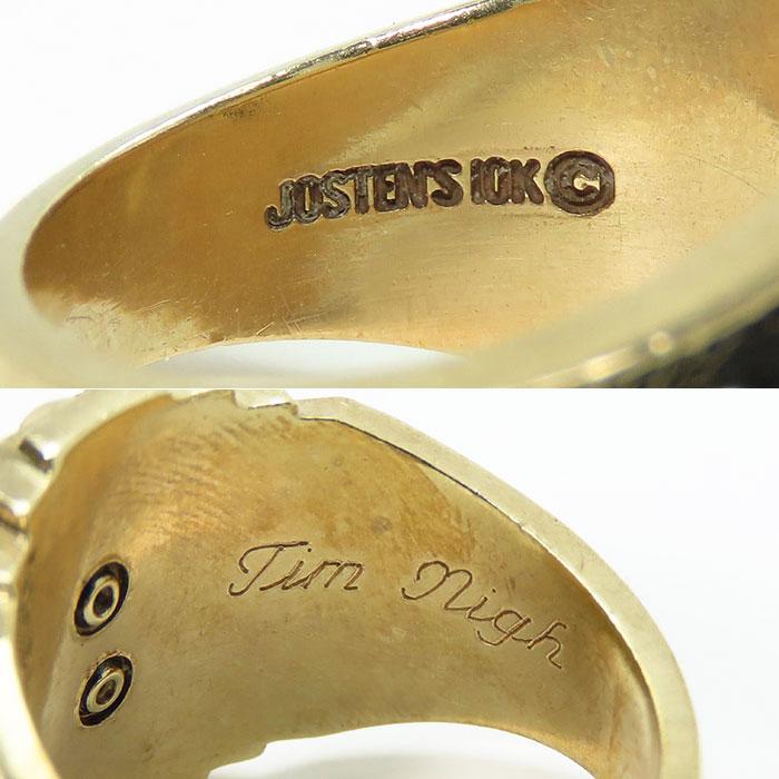 【カレッジリング】JOSTENS ジャスティンズ社製 18号 10K 紫石 ビンテージ 1979's ネーム刻印入り 逸品質屋 丸高 中古 23k308-1
