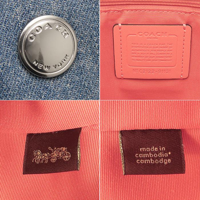COACH（コーチ） 送料無料 トートバッグ 91131 デニム ブルー A4サイズ
