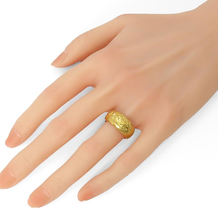 純金 K24 リング】金無垢 メンズ フリーサイズ 24金イエローゴールド