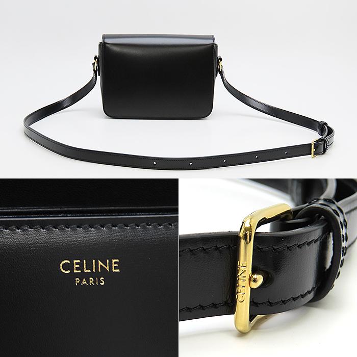 送料無料 CELINE セリーヌ ティーン トリオンフ バッグ ブラック ショルダーバッグ クラシック 逸品質屋 丸高 24-30-3｜ippin78marutaka｜04