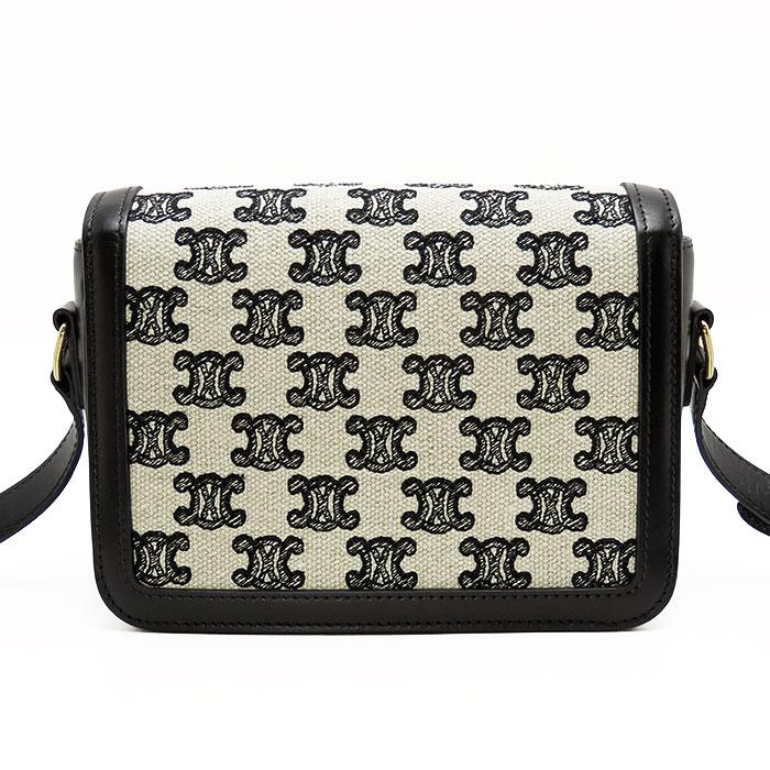 【美品】セリーヌ ショルダーバッグ トリオンフ スモールボックス レザー キュイルトリオンフ スモール ボックス ショルダーバッグ レザー