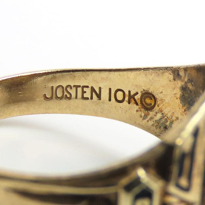 カレッジリング】JOSTEN ジャスティンズ社製 9.5号 10K 赤石