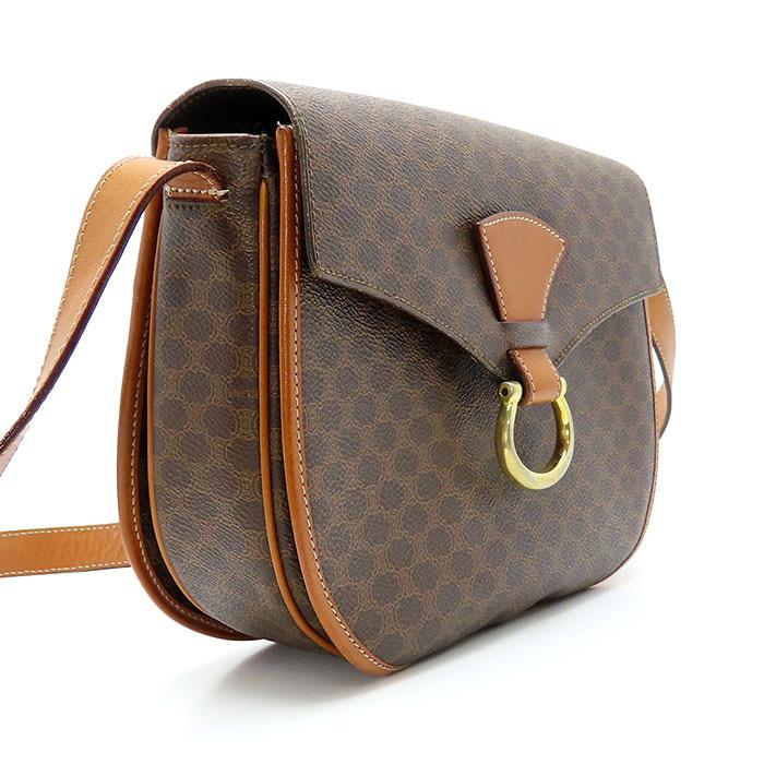 CELINE 送料無料 セリーヌ マカダム柄 ヴィンテージ ショルダーバッグ 