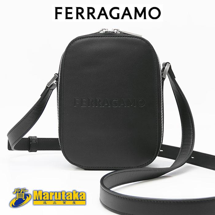 FERRAGAMO 送料無料 フェラガモ ショルダーバッグ ブラック 斜め FERRAGAMO 送料無料 フェラガモ ショルダーバッグ ブラック 斜め