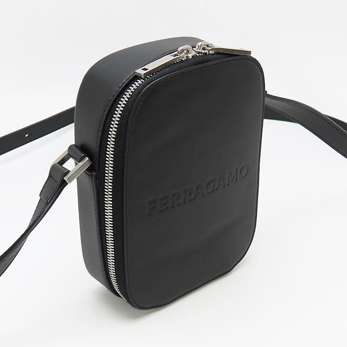 FERRAGAMO 送料無料 フェラガモ ショルダーバッグ ブラック 斜め FERRAGAMO 送料無料 フェラガモ ショルダーバッグ ブラック 斜め