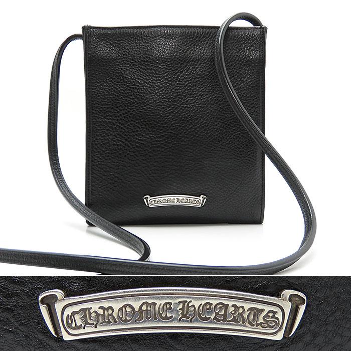 CHROME HEARTS クロムハーツ 3PC ショルダーグロメット付き レザーバック ブラック CHROME HEARTS（クロムハーツ） 送料無料 3クロスパッチ ショルダー