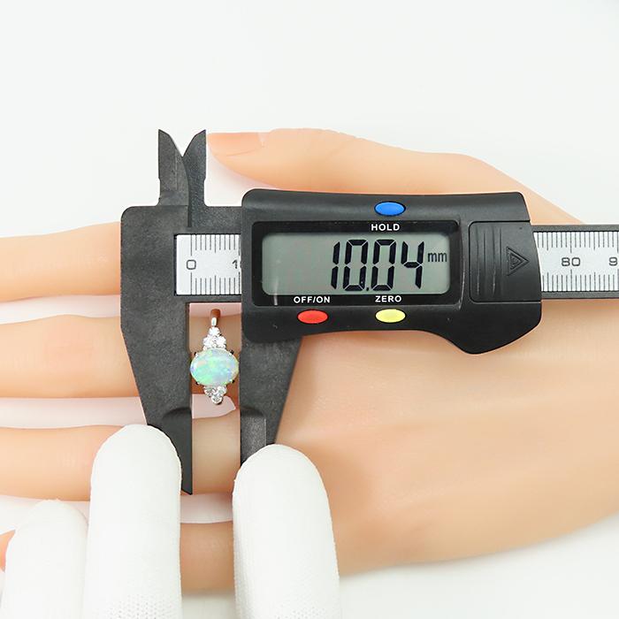 鑑別書付Pt900オパールリング Pt900 オパール リング】15号 ダイヤモンド プラチナ 鑑別書付